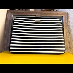 Kate Spade iPad Case Black and White Stripe